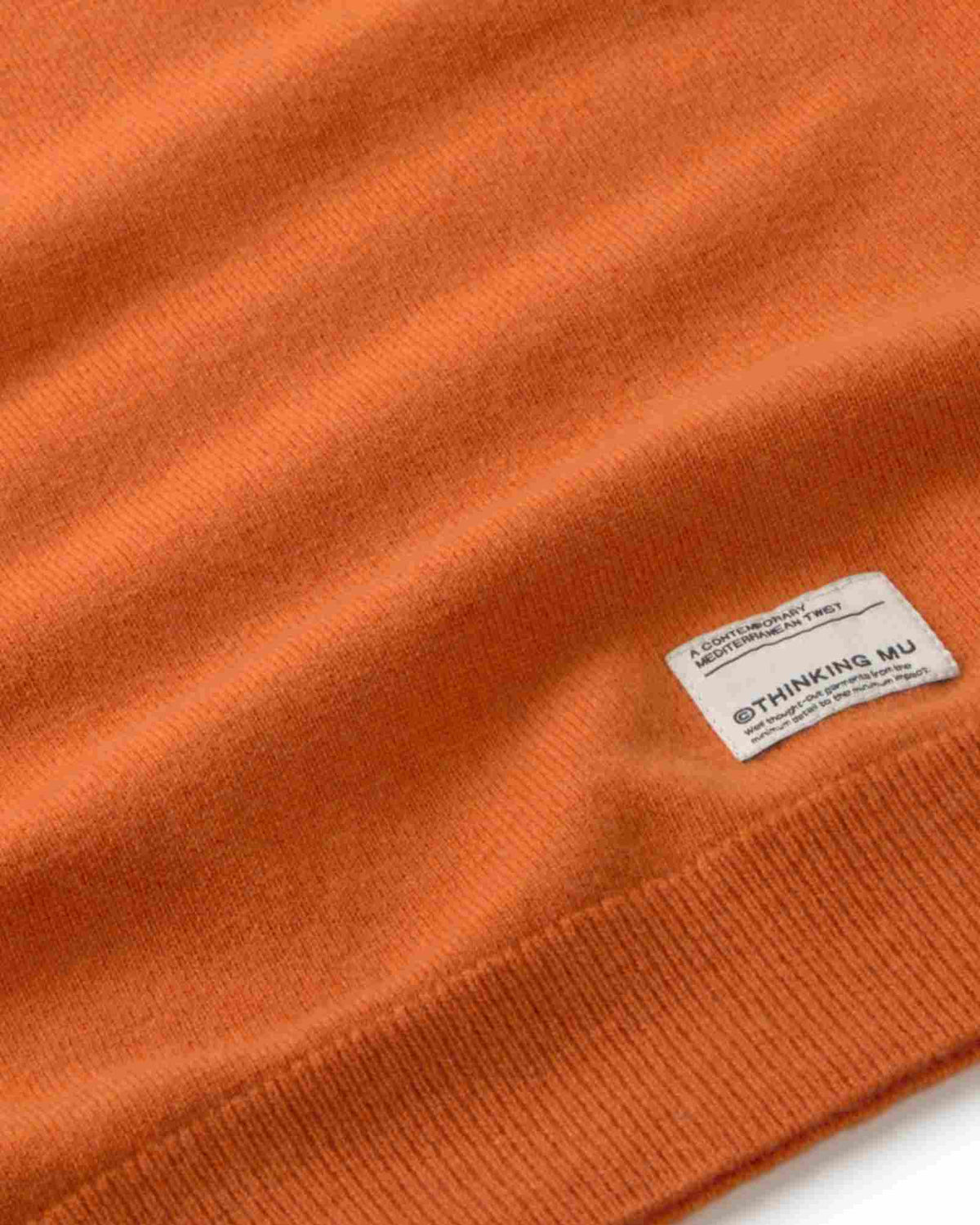 Jersey lana naranja Lucien sostenible silueta - 2