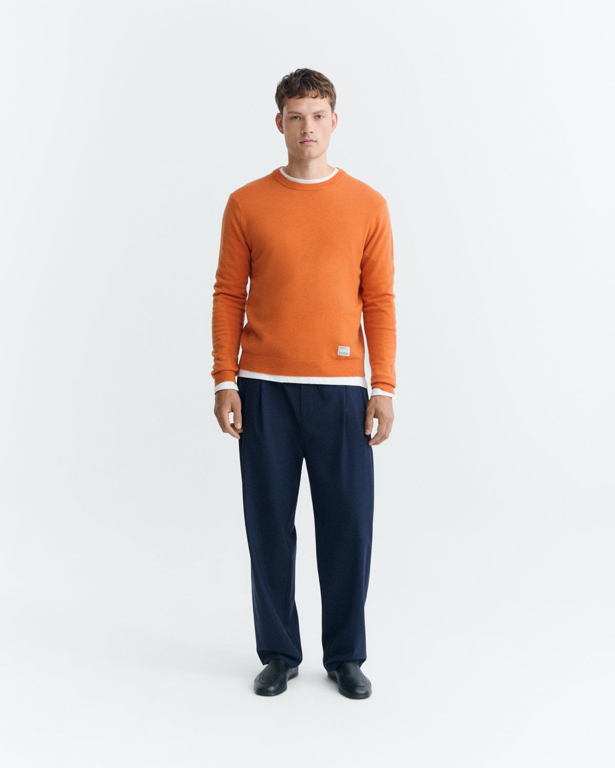 Jersey lana naranja Lucien sostenible - 1