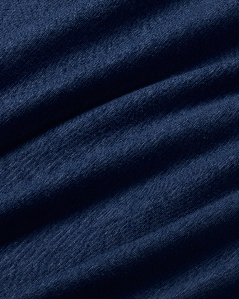 Polo azul hemp sostenible-silueta-3