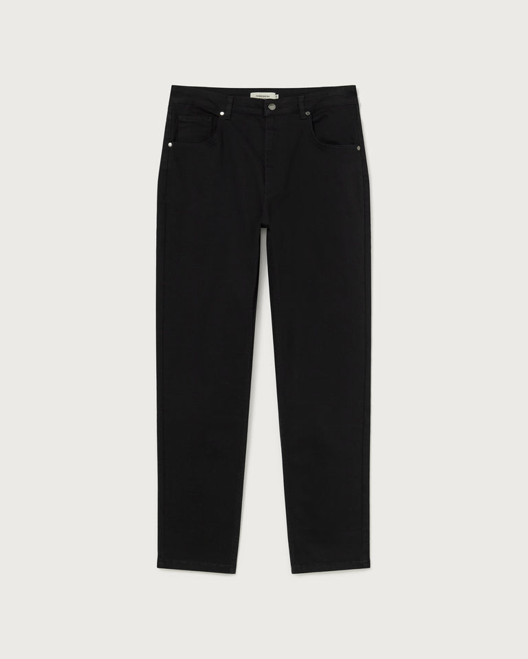 Pantalón negro 5 pockets sostenible -silueta 1