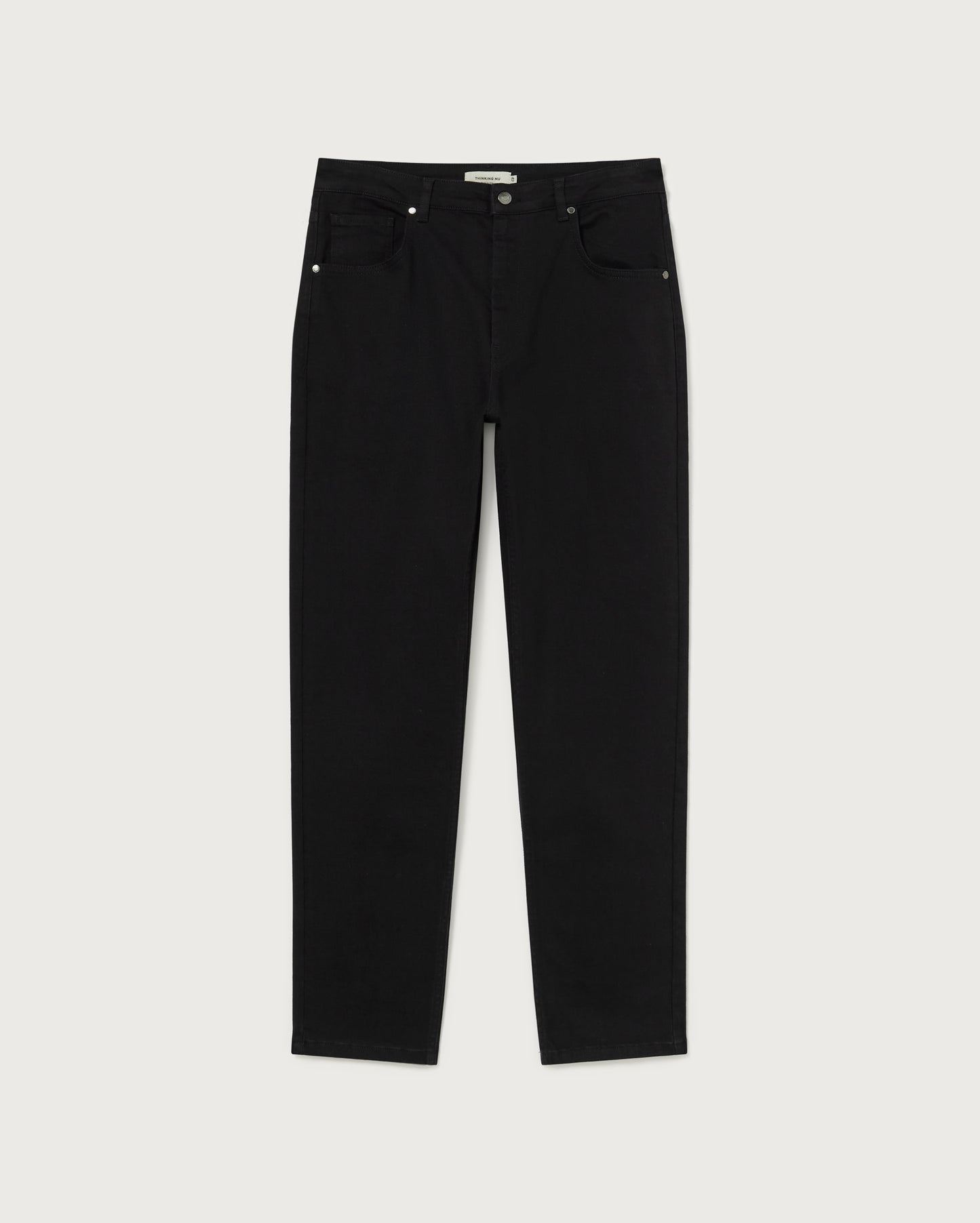 Pantalón negro 5 pockets sostenible  - silueta 1
