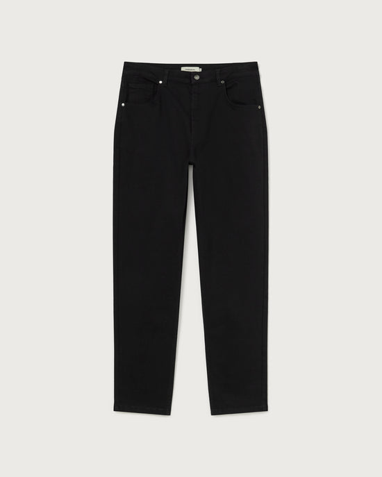 Pantalón negro 5 pockets sostenible -silueta 1