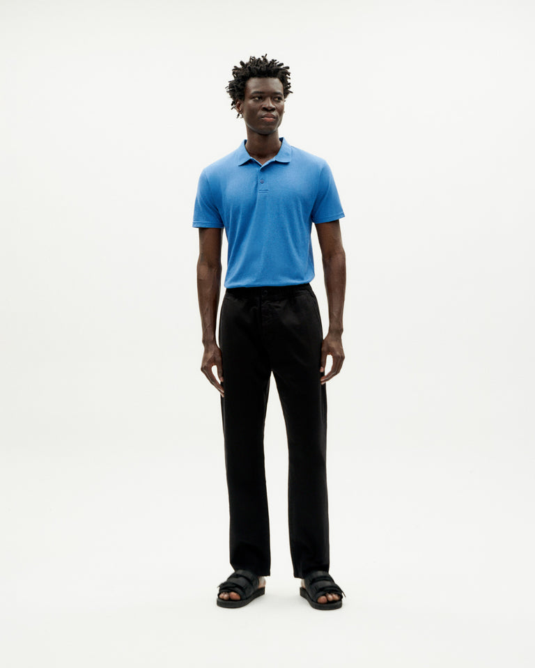 Men's black Travel sustainable organic cotton pants : Thinking Mu