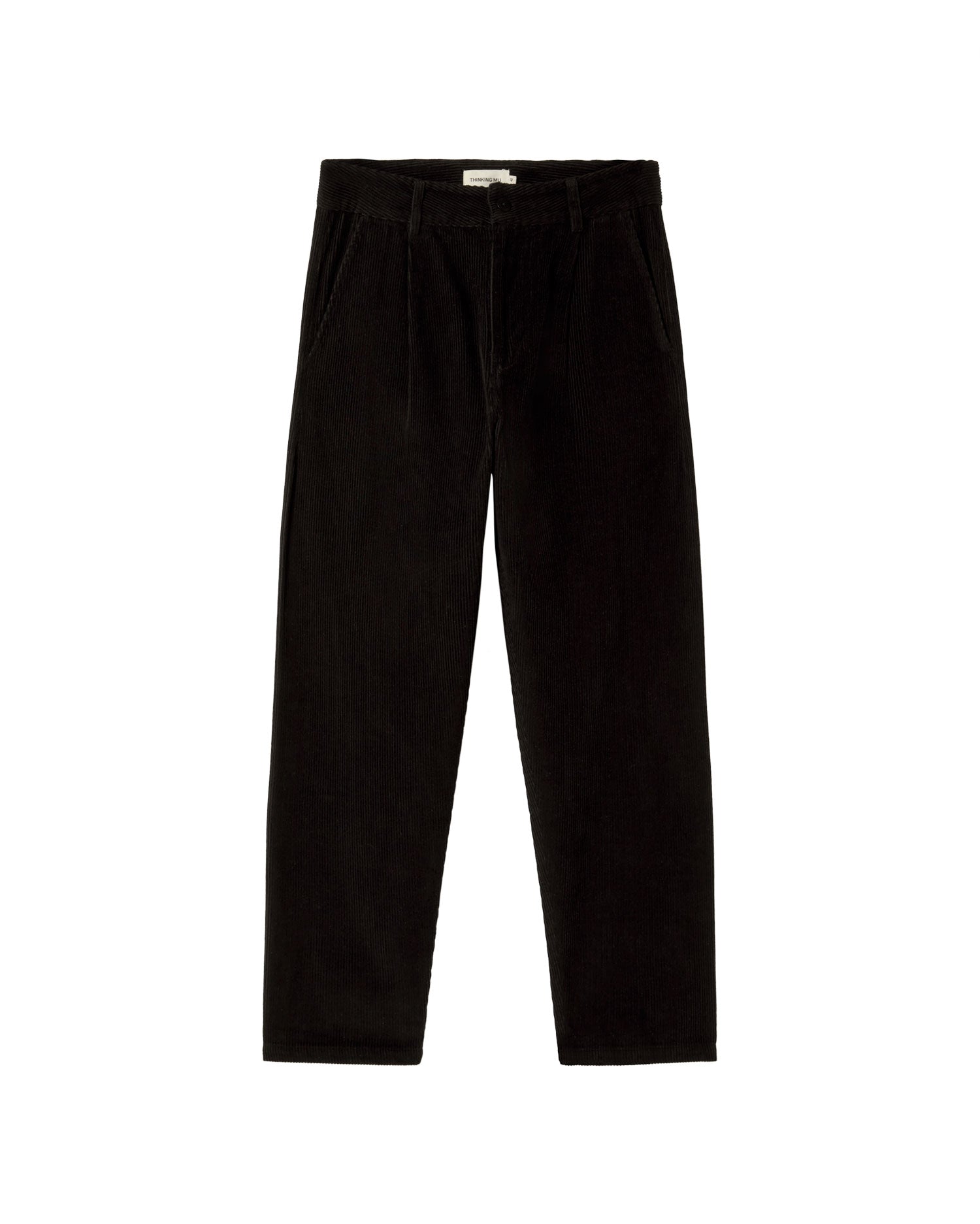 Pantalón negro pana Wotan sostenible - silueta 1