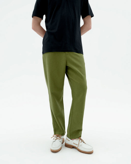 Pantalón verde Hemp Moero sostenible-1