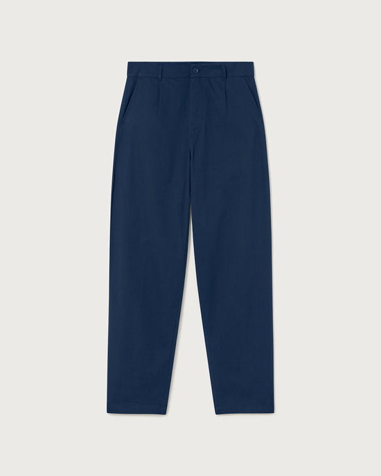 Pantalón navy hemp Moero sostenible -silueta 1