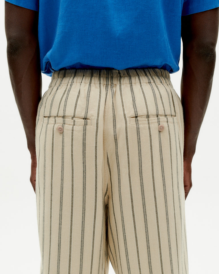 Pantalón gris rayas Luc sostenible -4