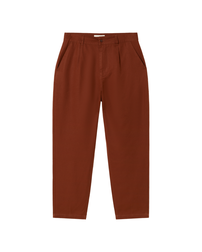 Pantalón marrón hemp Moero sostenible -siluetax