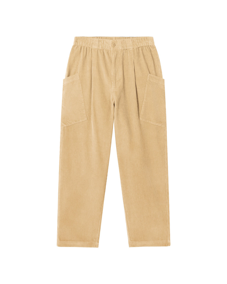 Pantalón beige pana Max sostenible-silueta-1