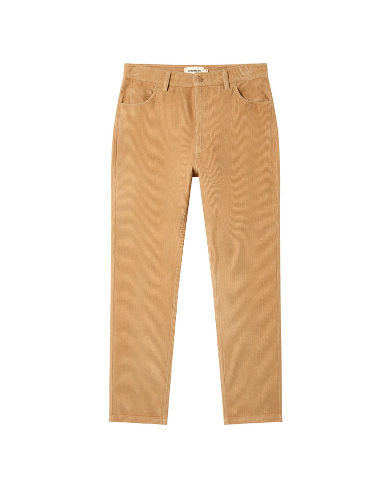 Pantalón beige pana 5 pockets sostenible-silueta-1