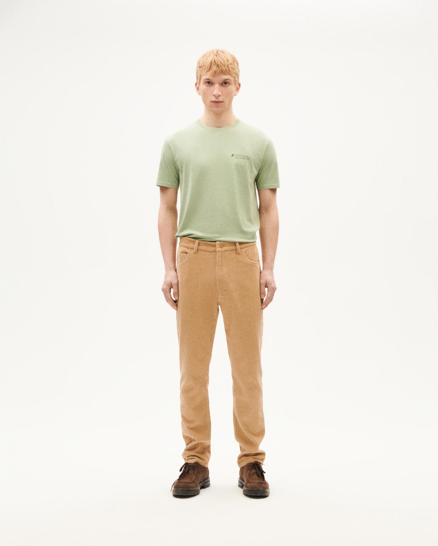 Pantalón beige pana 5 pockets sostenible-2