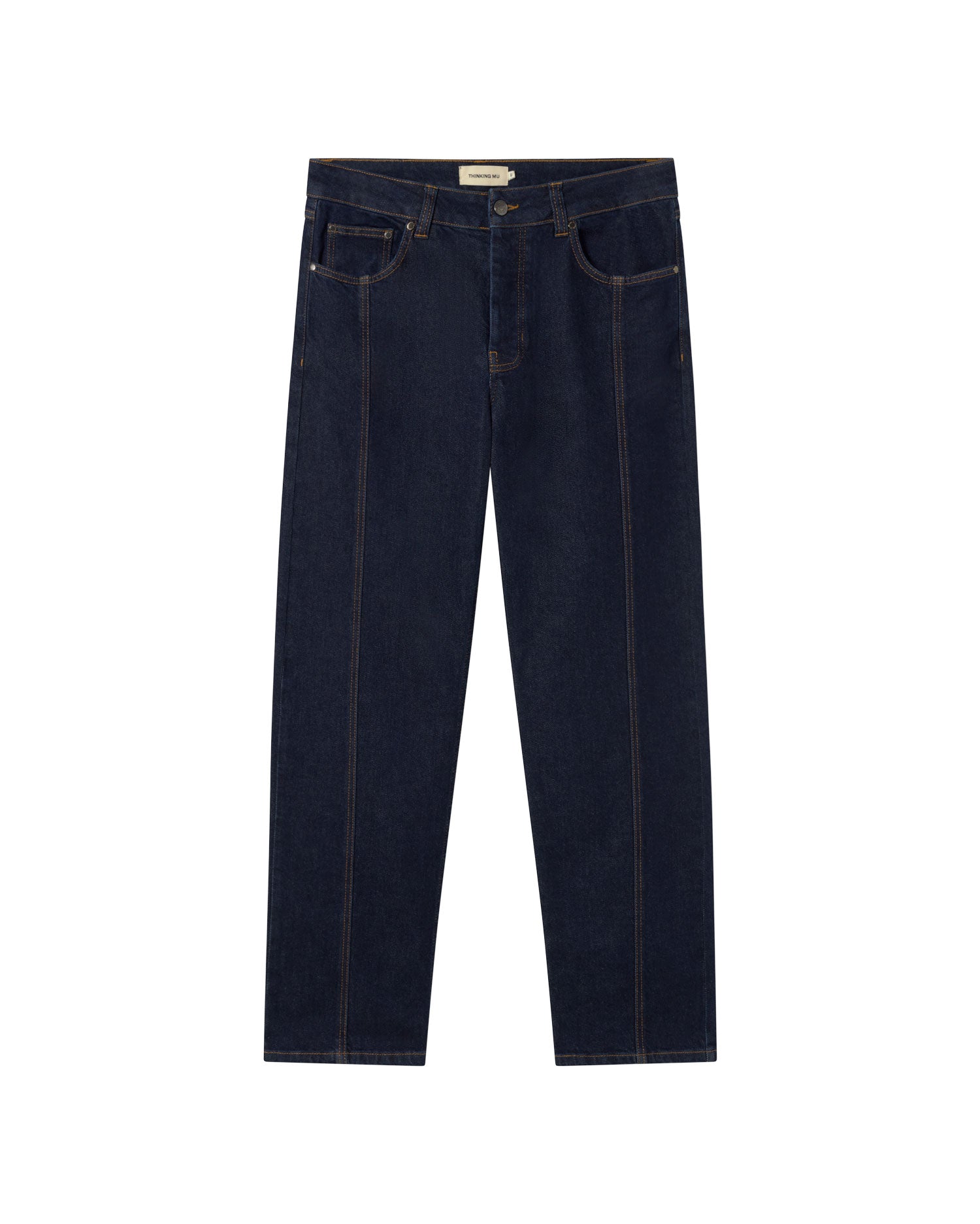Pantalón denim medium wash Rainn sostenible - silueta 1