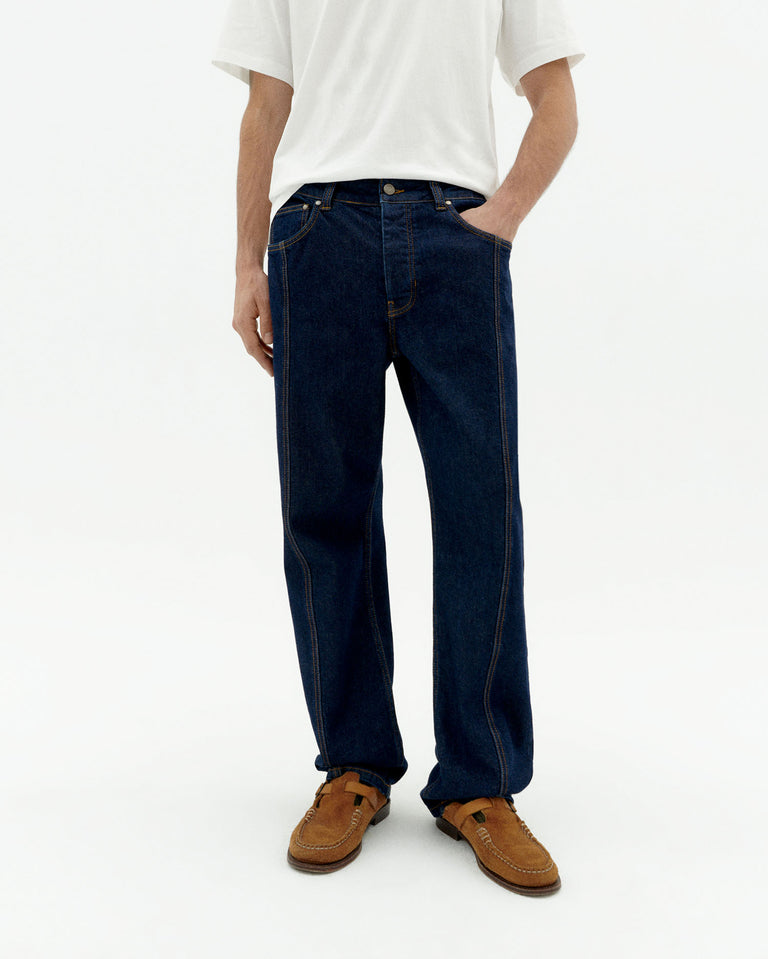 Pantalón denim medium wash Rainn sostenible-1