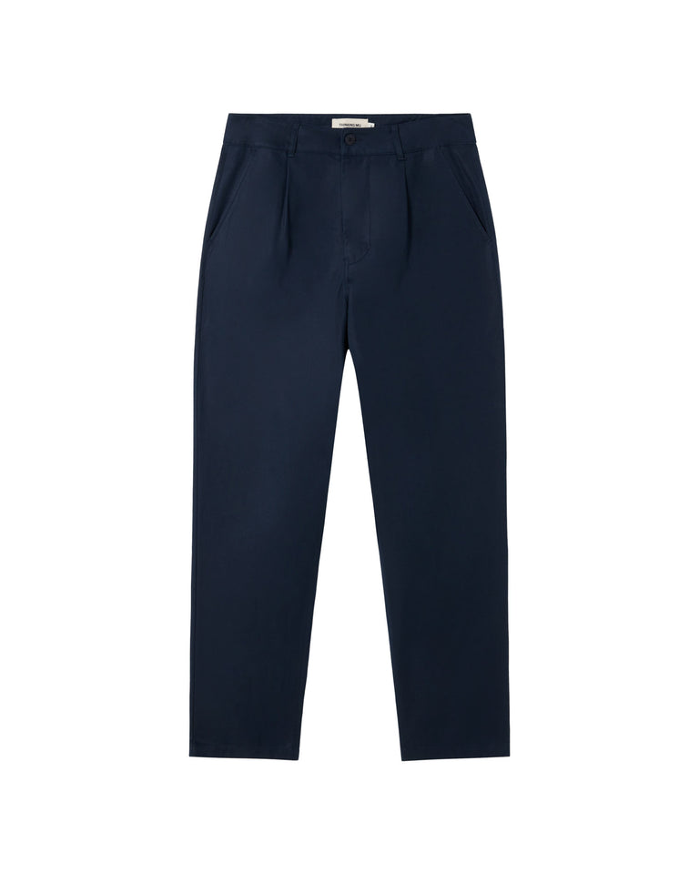 Pantalón navy hemp Moero sostenible-silueta-1