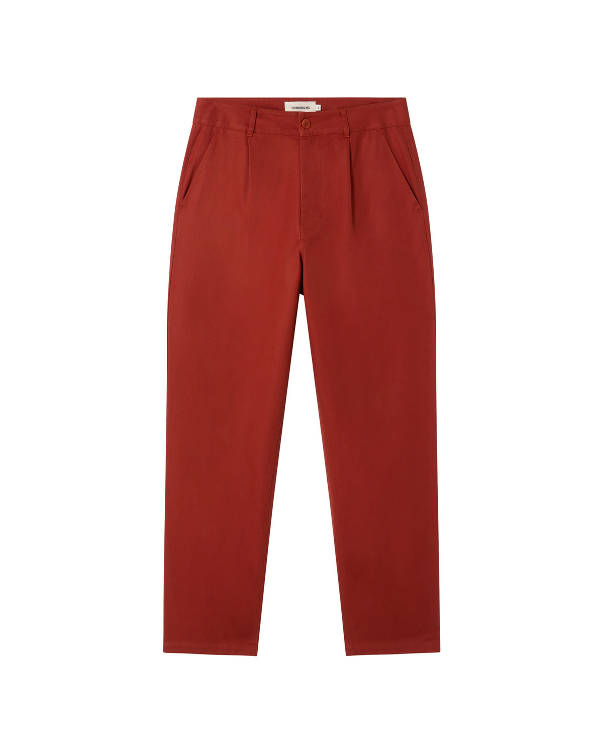 Pantalón rojo hemp Moero sostenible - silueta 2