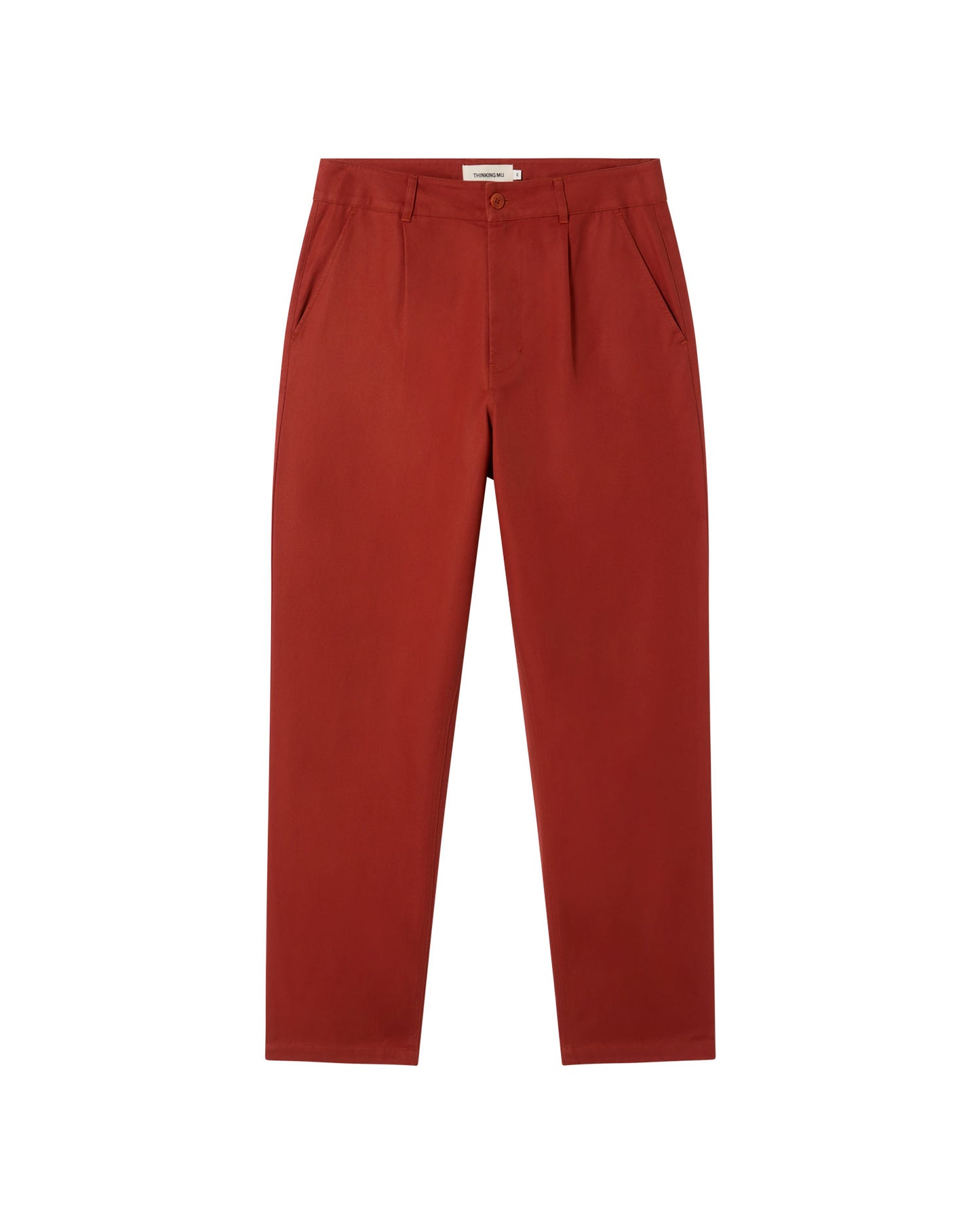 Pantalón rojo hemp Moero sostenible - silueta 2