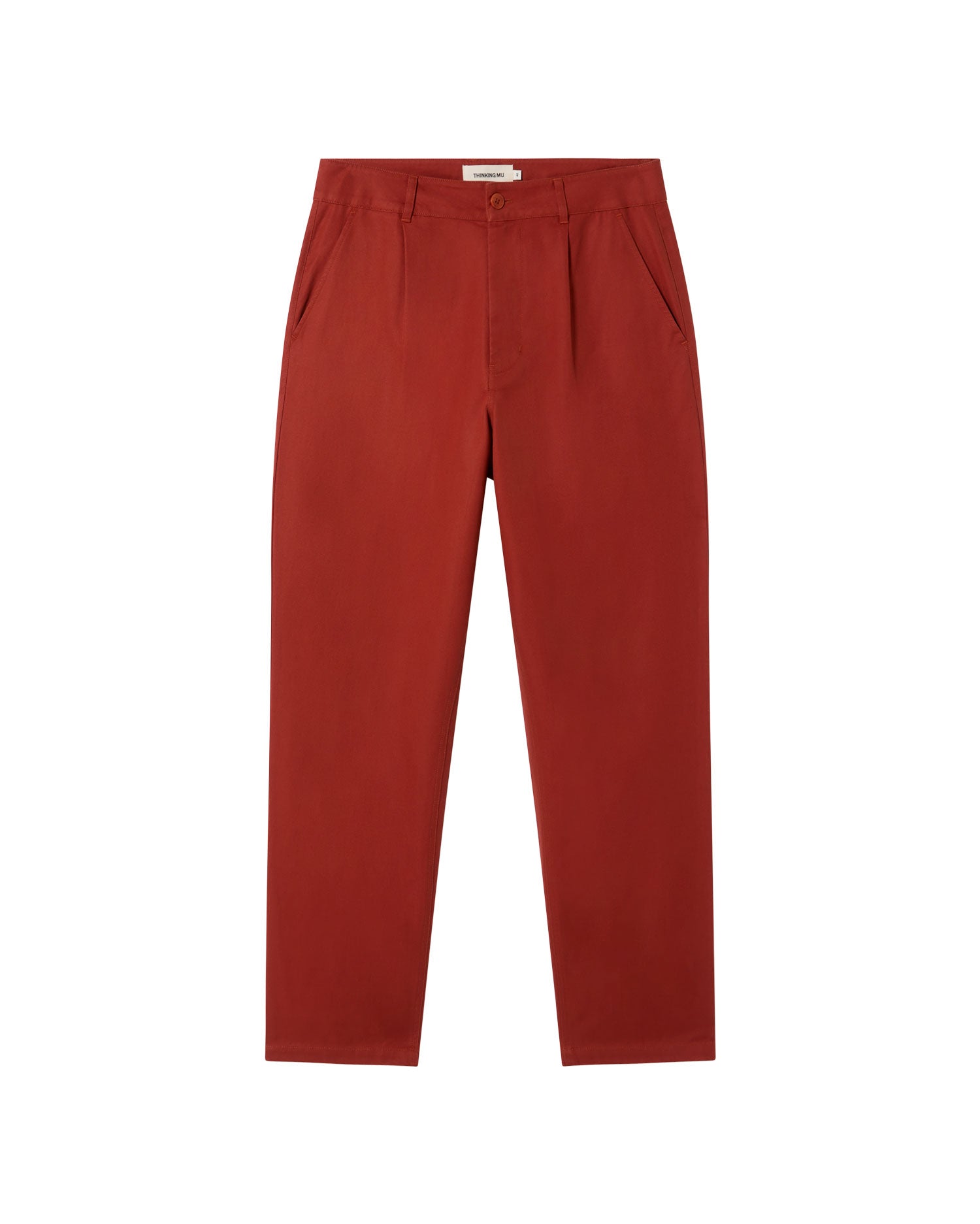 Pantalón rojo hemp Moero sostenible - silueta 2