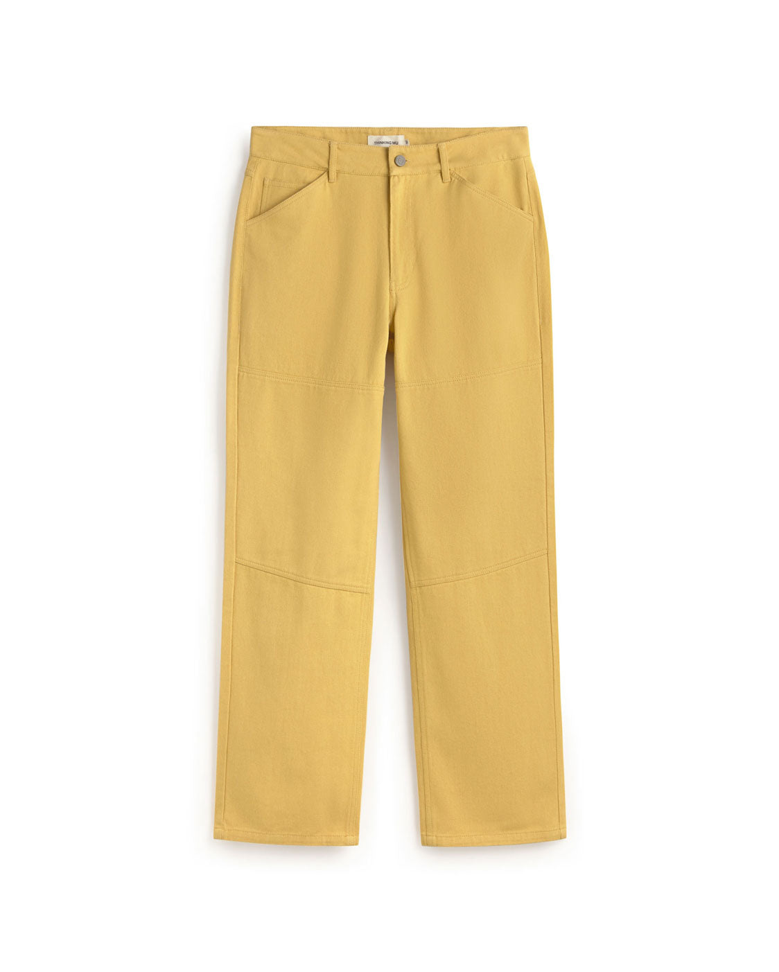 Pantalón recto amarillo Stan sostenible silueta - 1