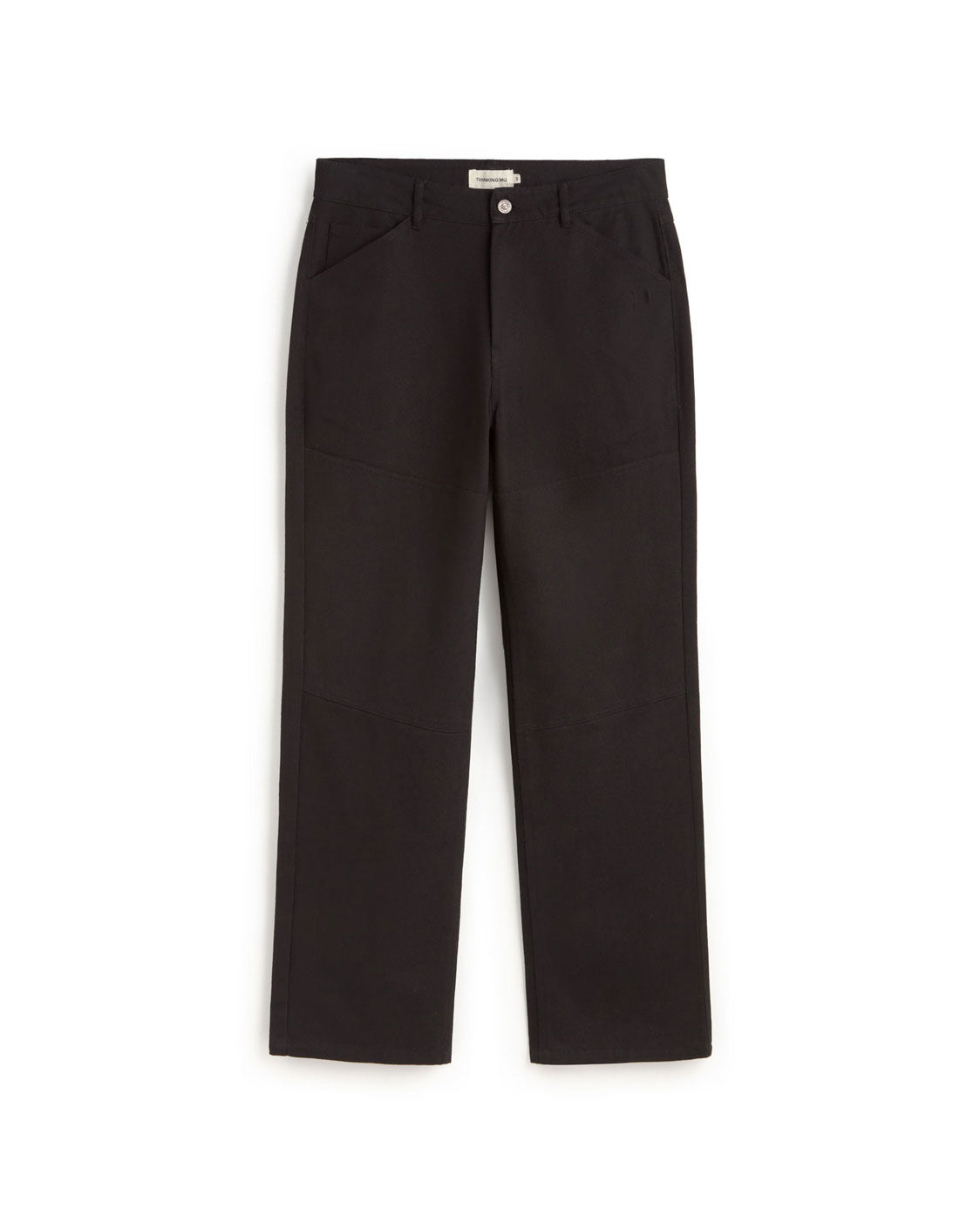Pantalón recto negro Stan sostenible silueta - 1