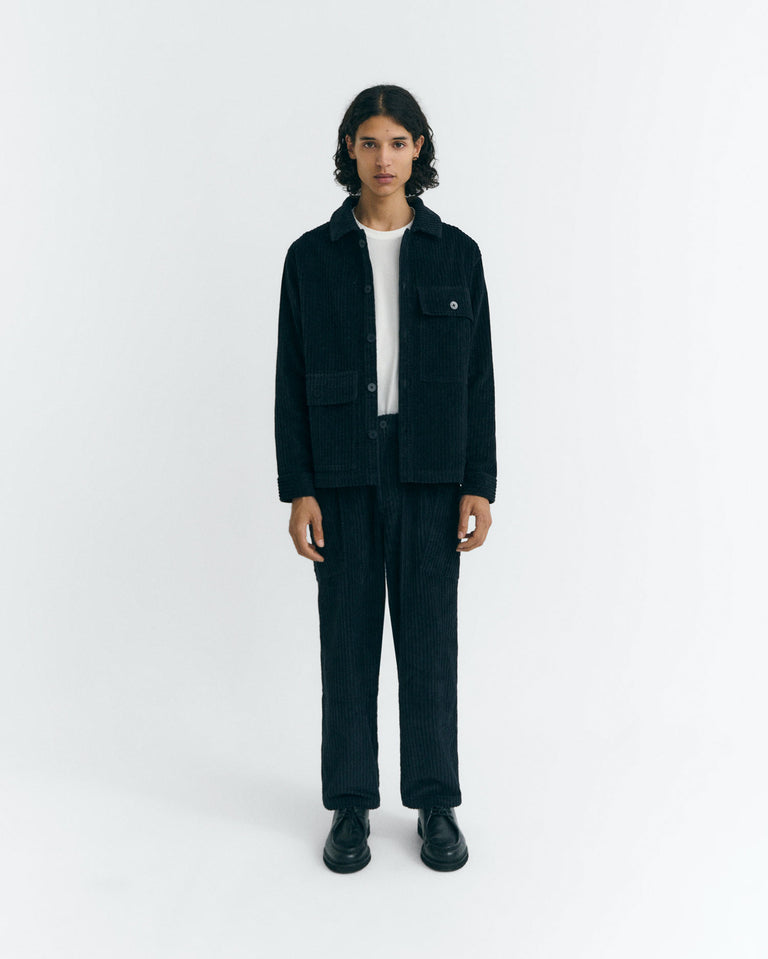 Pantalón relaxed cargo pana azul Max sostenible - 2