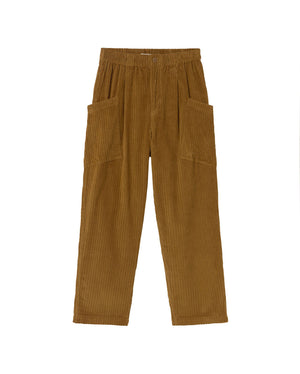 Pantalón relaxed cargo pana amarillo Max sostenible silueta - 1