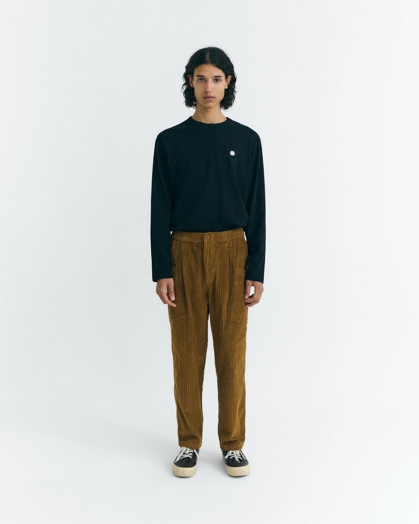 Pantalón relaxed cargo pana amarillo Max sostenible - 2