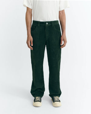 Pantalón recto pana verde David sostenible - 1