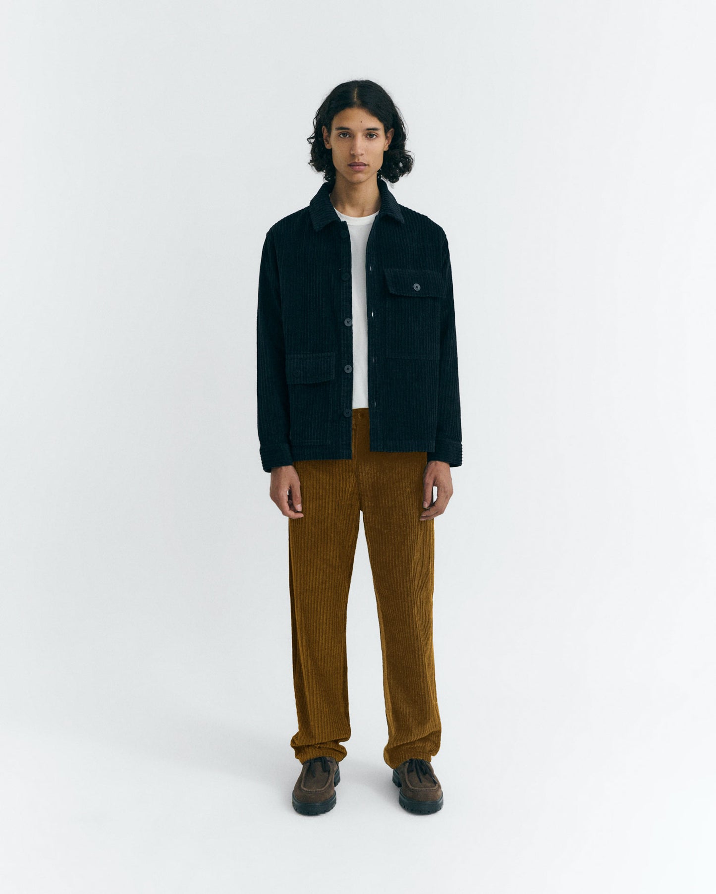 Pantalón recto pana amarillo David sostenible - 2