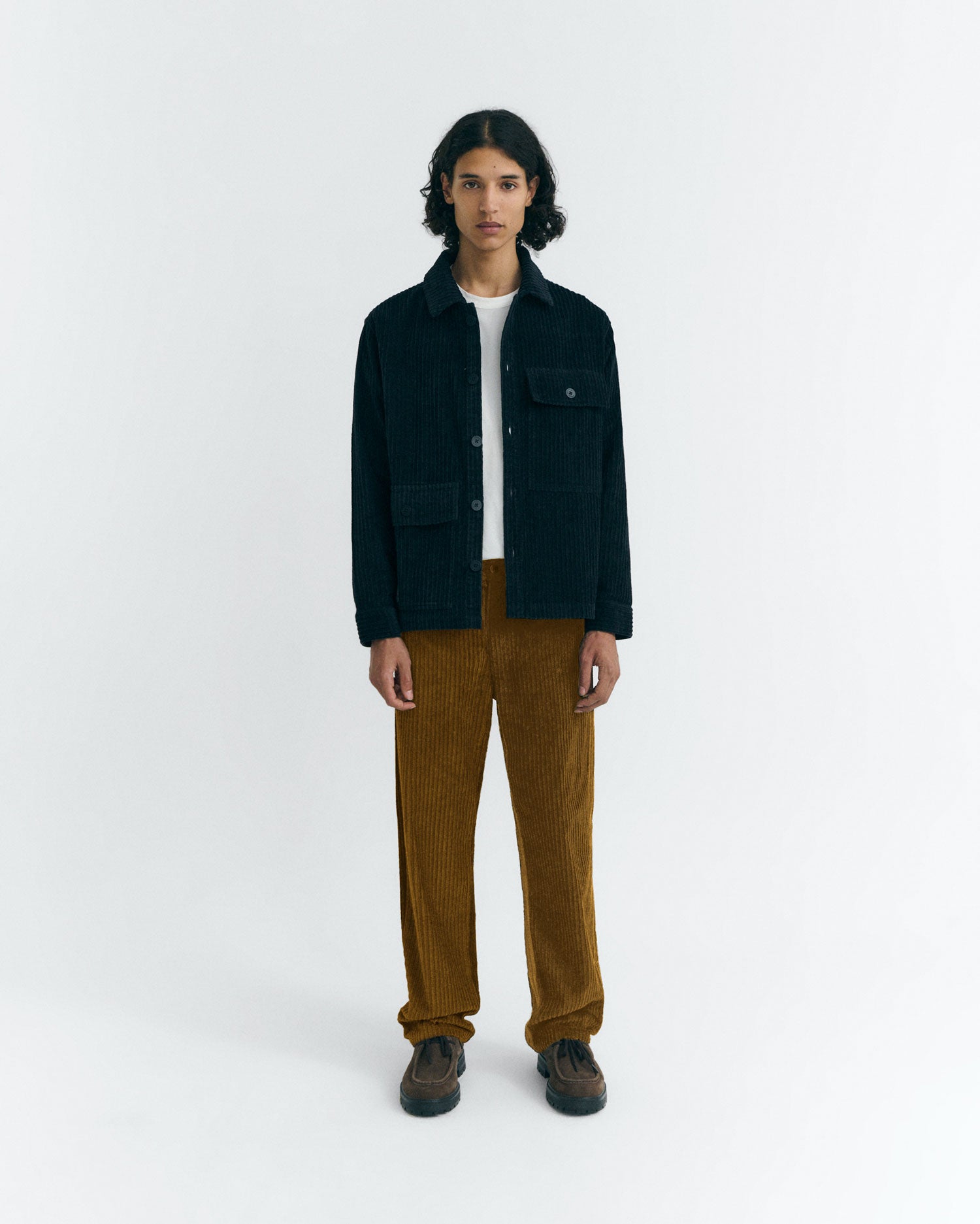 Pantalón recto pana amarillo David sostenible - 2