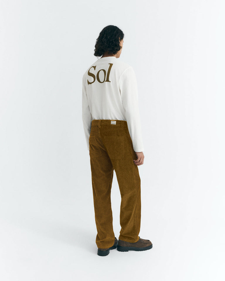 Pantalón recto pana amarillo David sostenible - 4