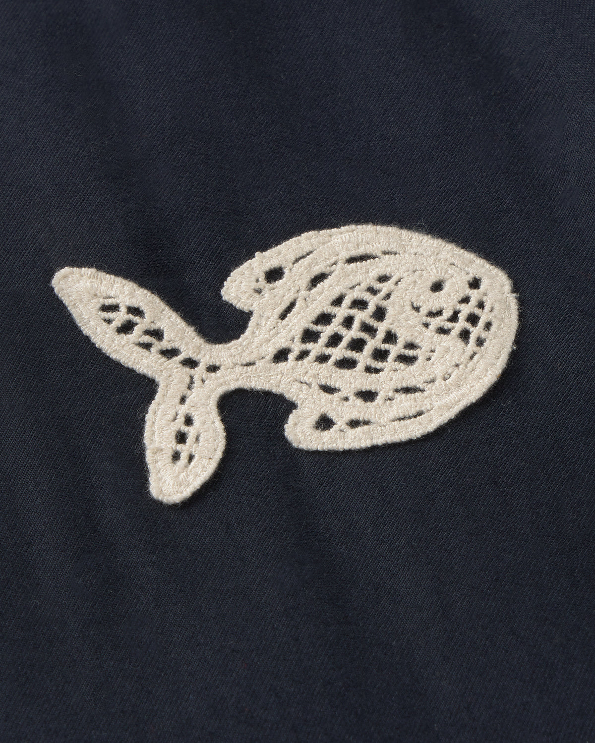 Pantalón loose bordado a mano fish Marcelo sostenible silueta - 2