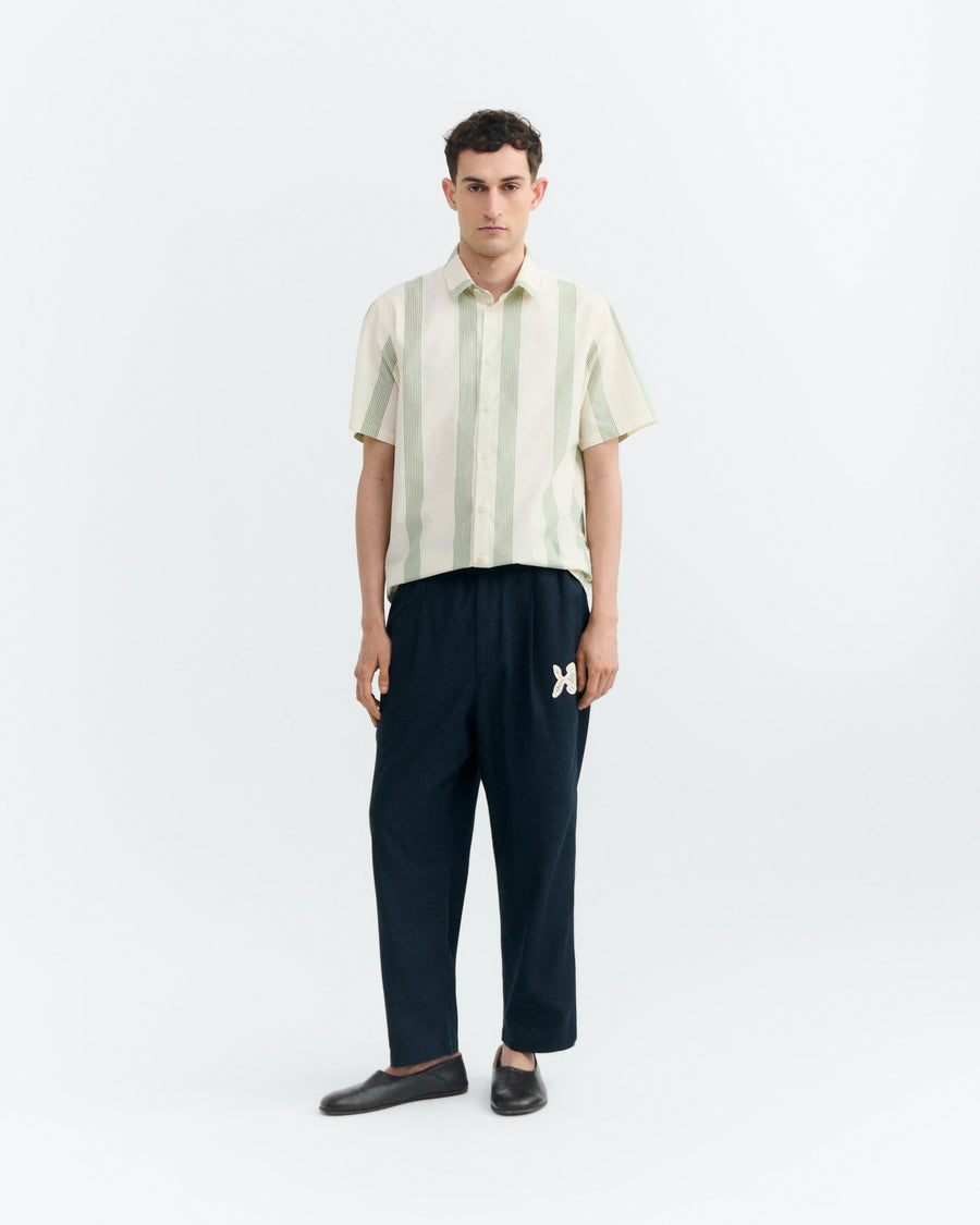 Pantalón loose bordado a mano fish Marcelo sostenible - 1