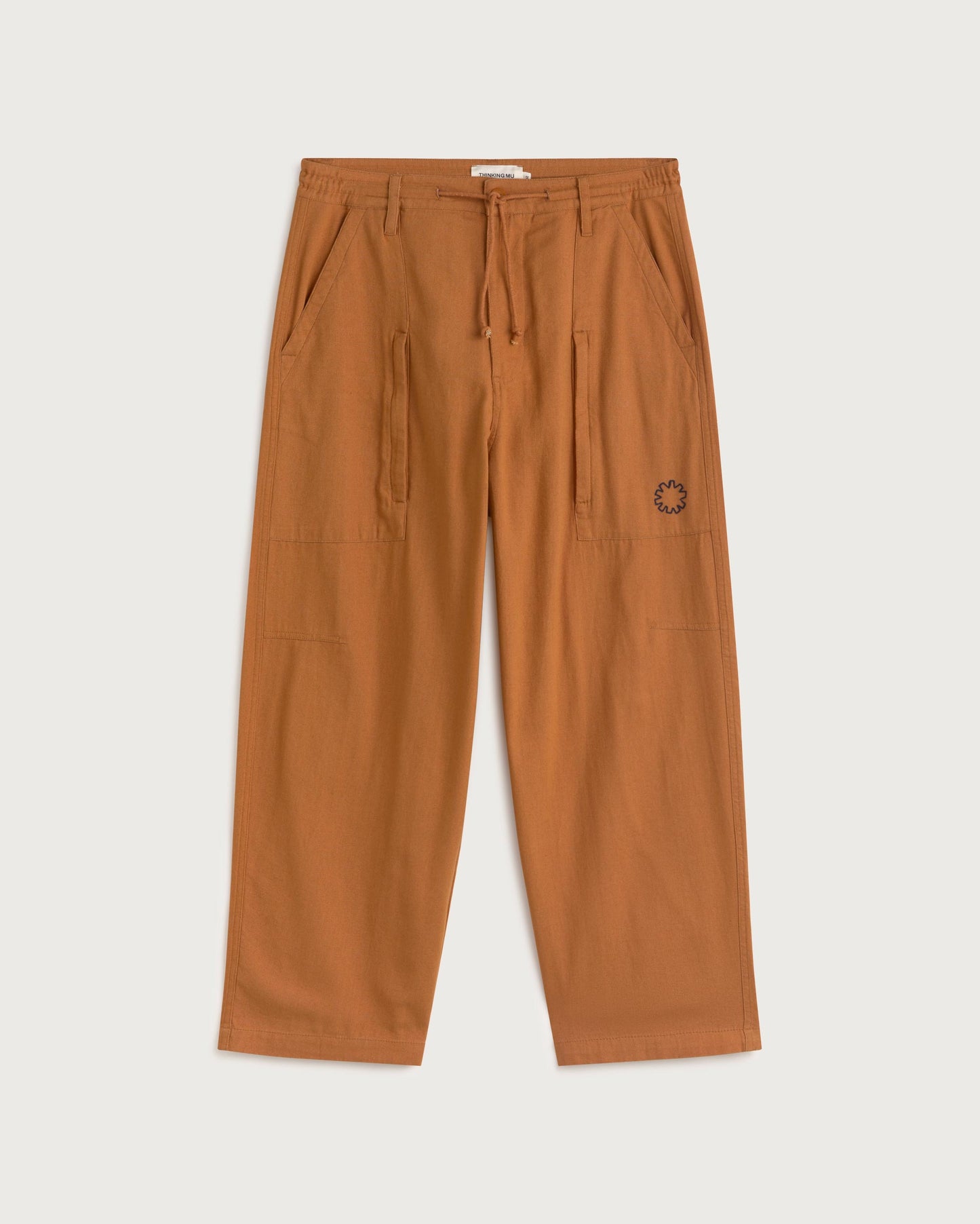 Pantalón ancho naranja Archie sostenible silueta - 1