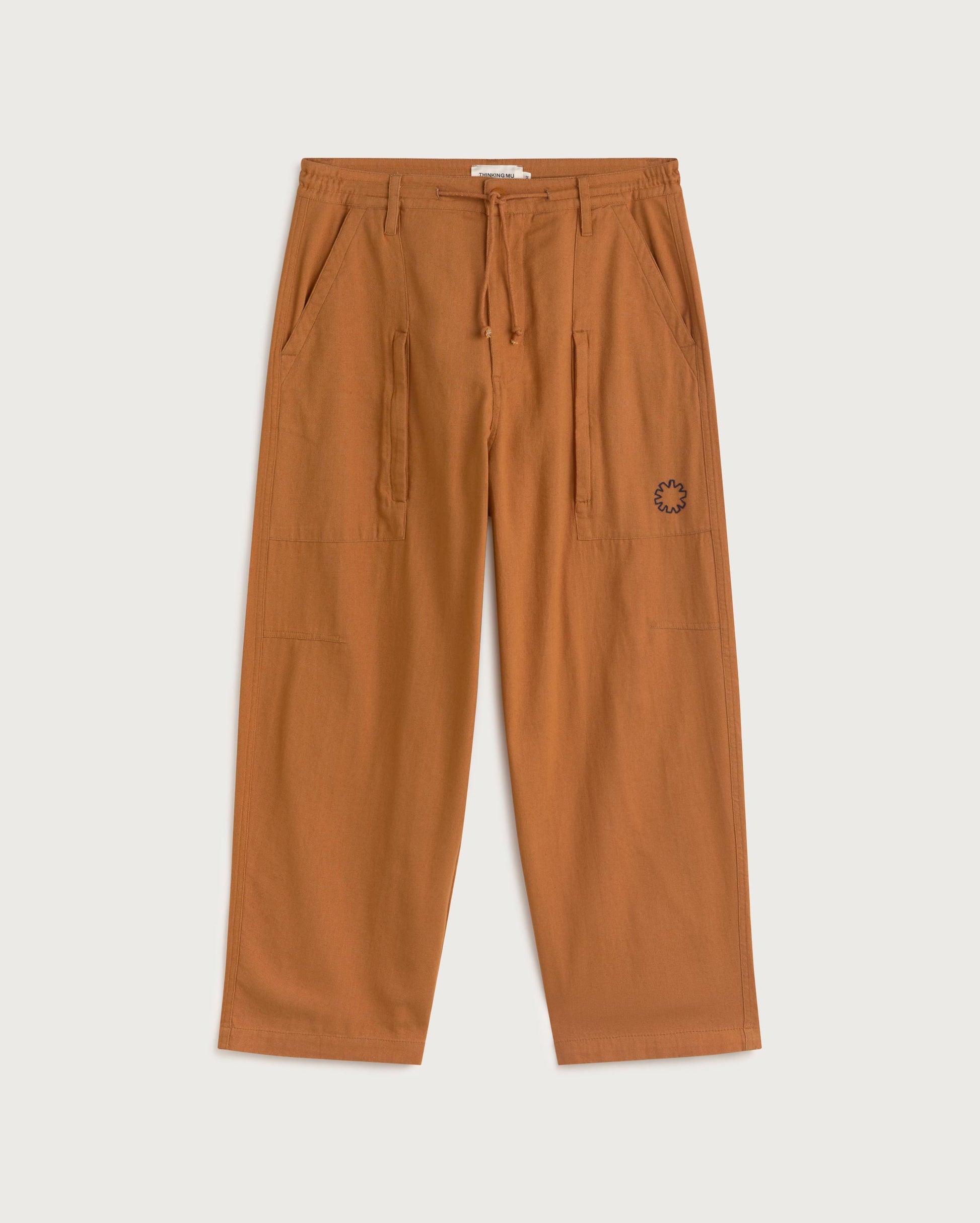 Pantalón ancho naranja Archie sostenible silueta - 1