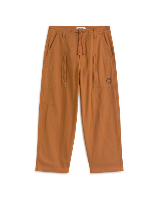 Pantalón ancho naranja Archie sostenible silueta - 1