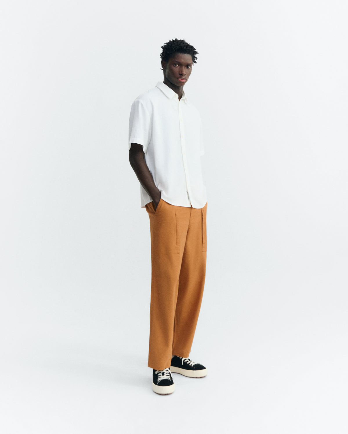 Pantalón ancho naranja Archie sostenible - 2