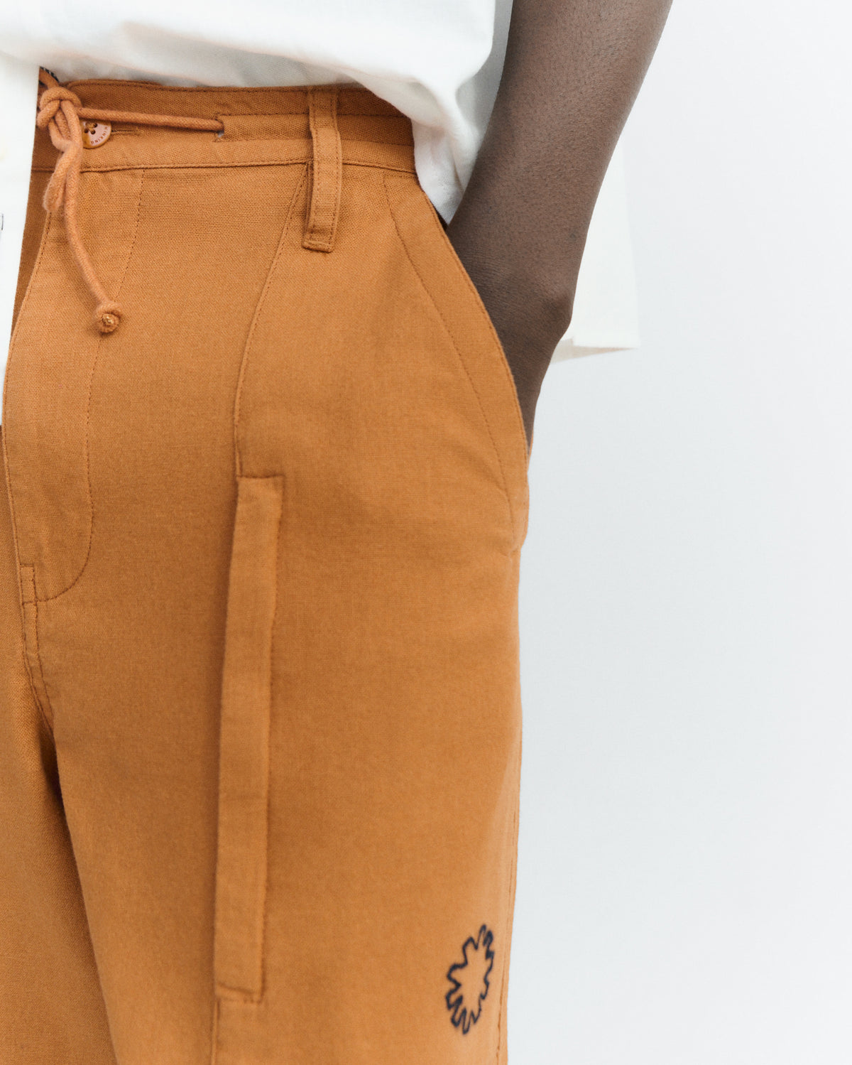 Pantalón ancho naranja Archie sostenible - 3