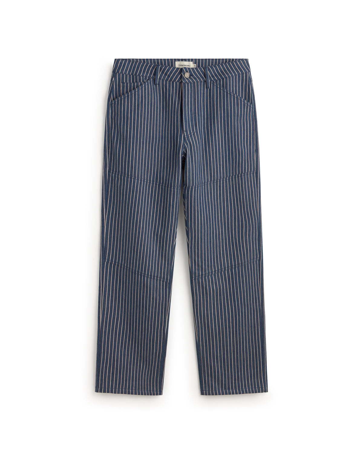 Pantalón recto rayas tinte natural Stan sostenible silueta - 1