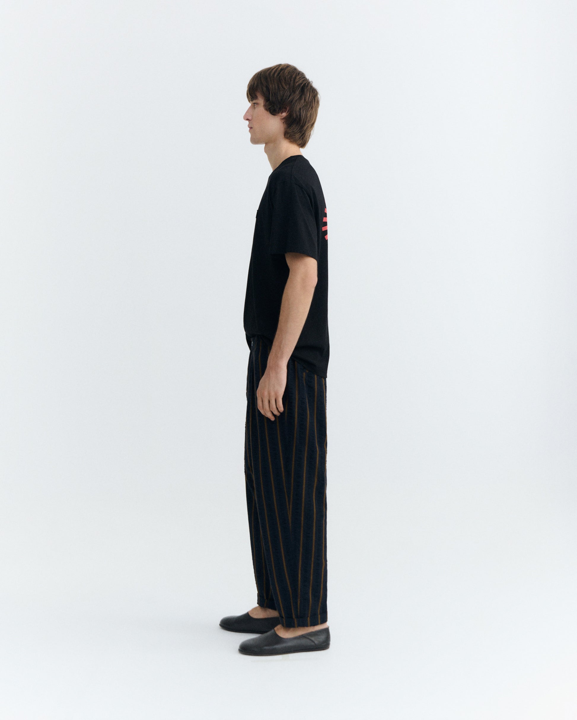 Pantalón loose seersucker rayas Luc sostenible - 3