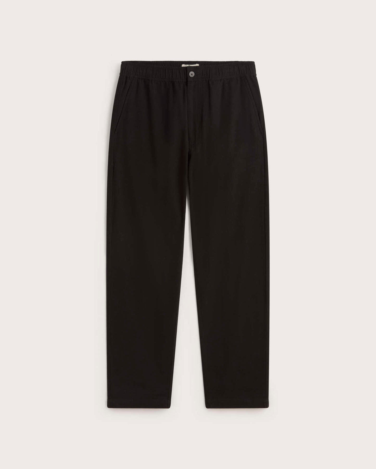 Pantalón recto negro Travel light sostenible silueta - 1