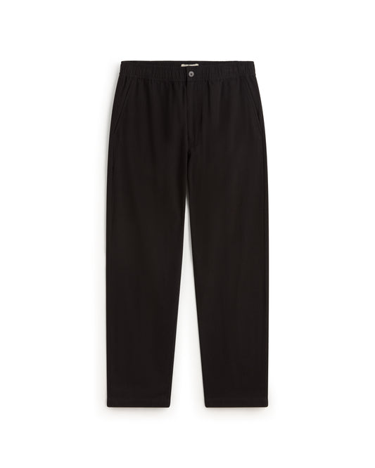 Pantalón recto negro Travel light sostenible silueta - 1