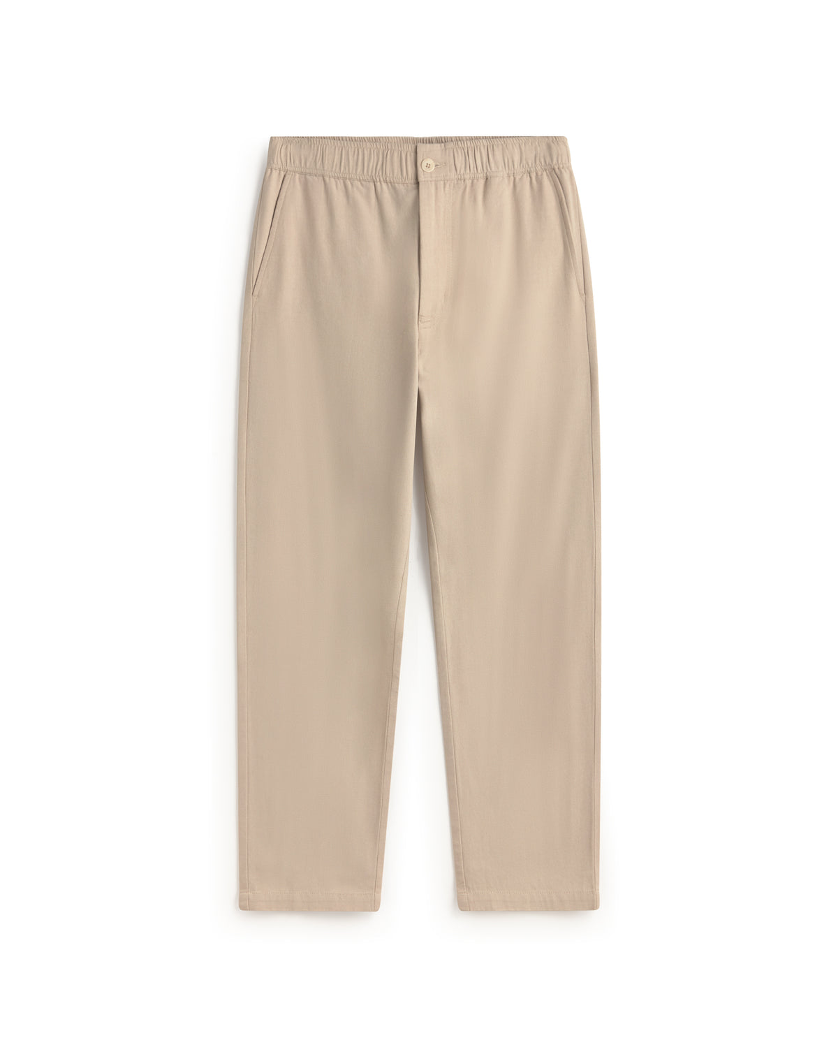 Pantalón recto beige Travel light sostenible silueta - 1