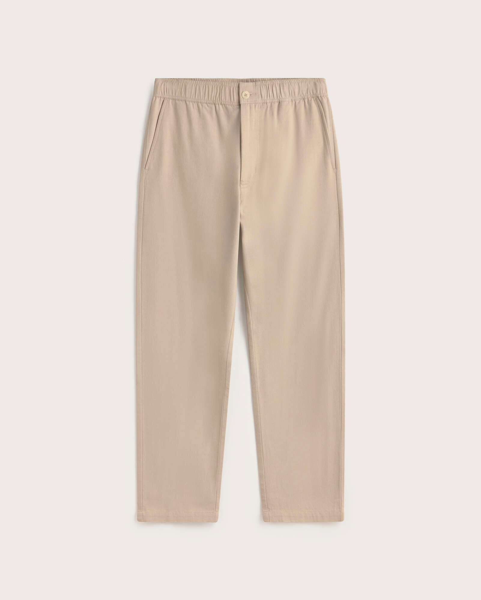 Pantalón recto beige Travel light sostenible silueta - 1