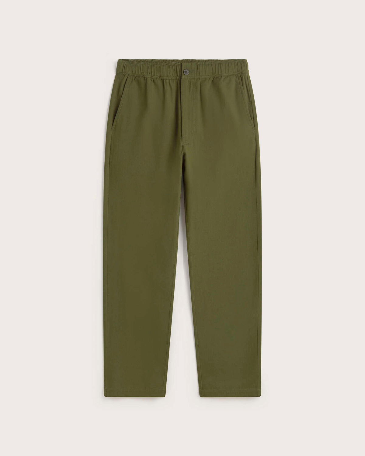 Pantalón recto verde Travel light sostenible silueta - 1