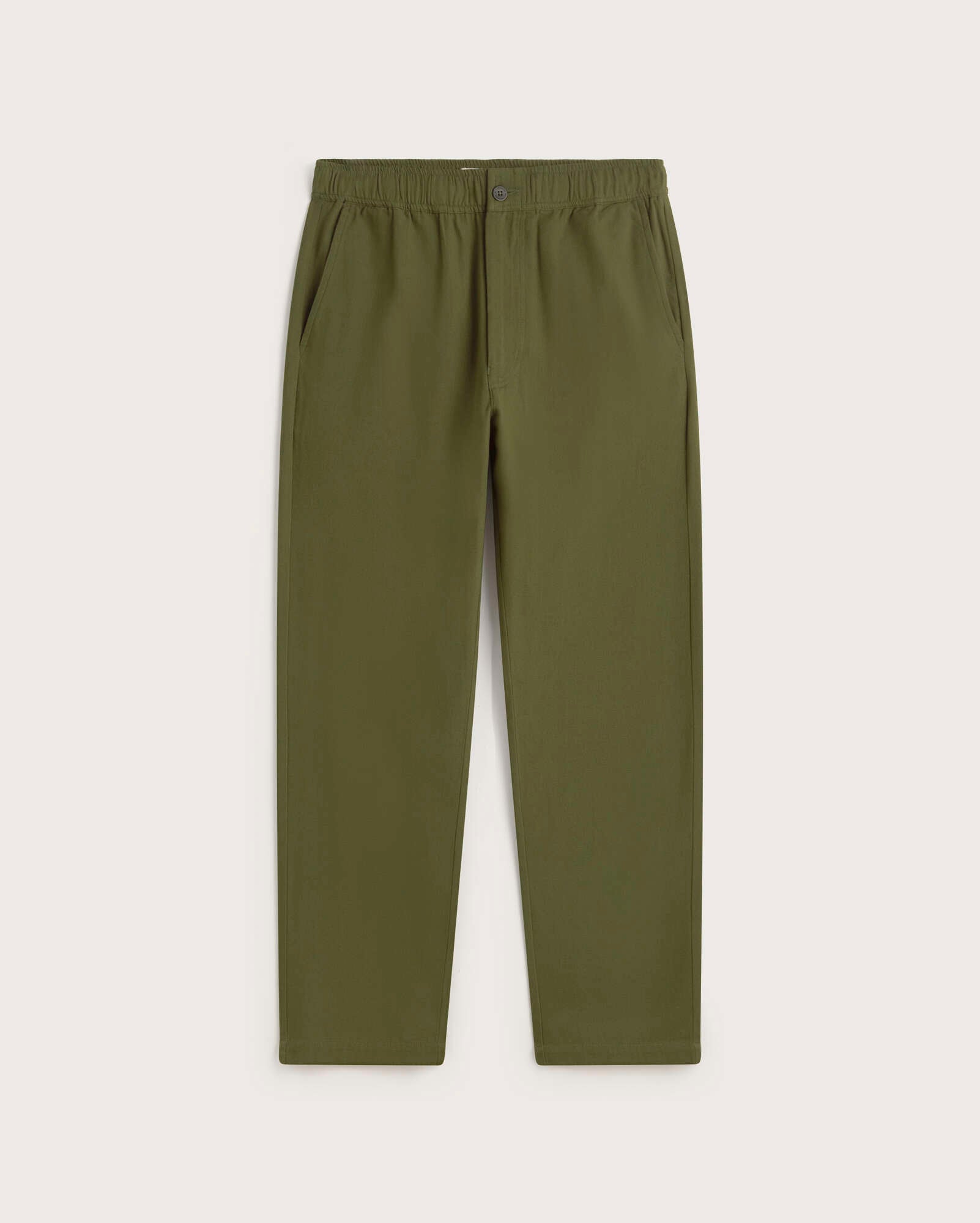Pantalón recto verde Travel light sostenible silueta - 1