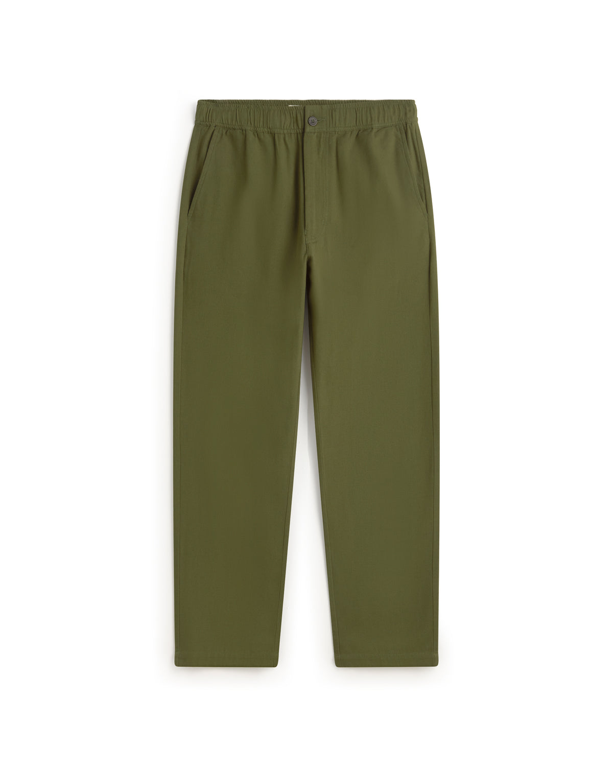Pantalón recto verde Travel light sostenible silueta - 1