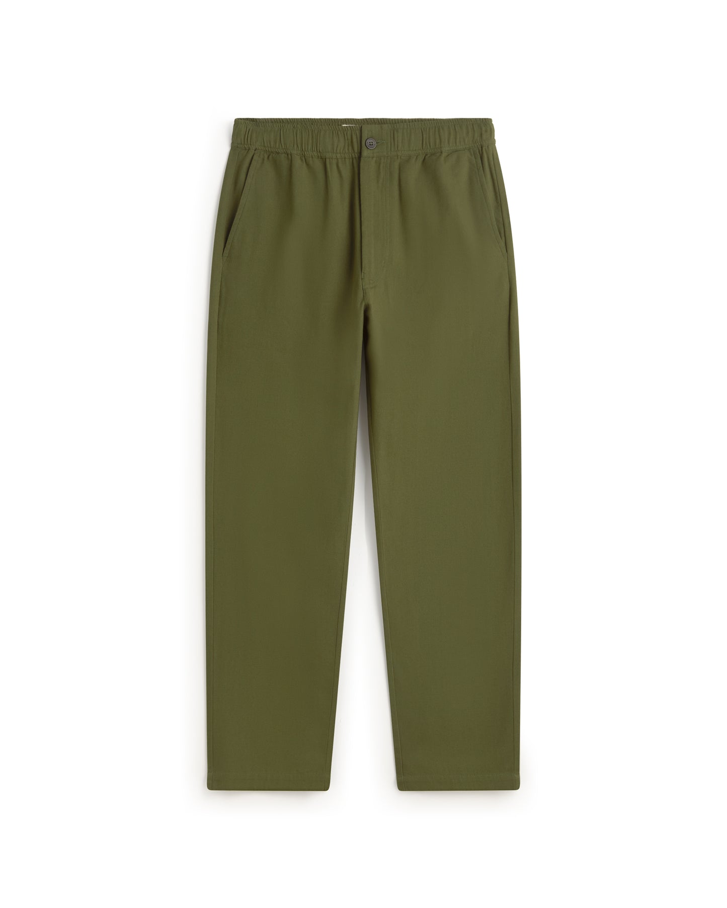 Pantalón recto verde Travel light sostenible silueta - 1