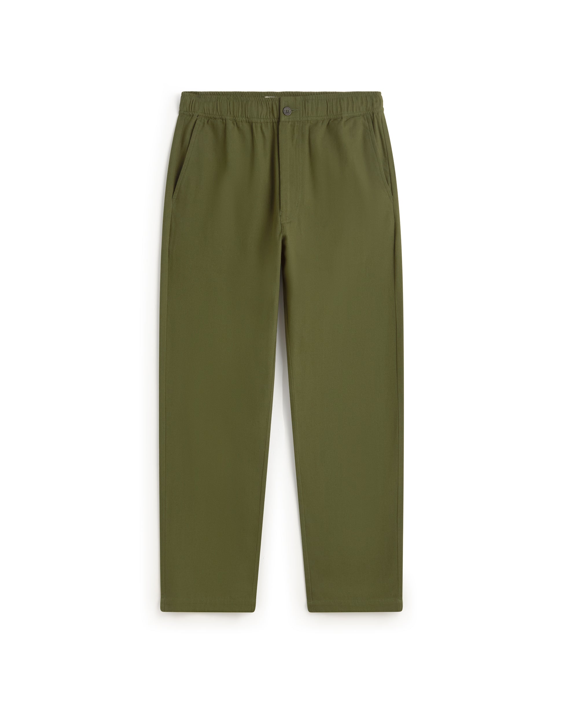 Pantalón recto verde Travel light sostenible silueta - 1