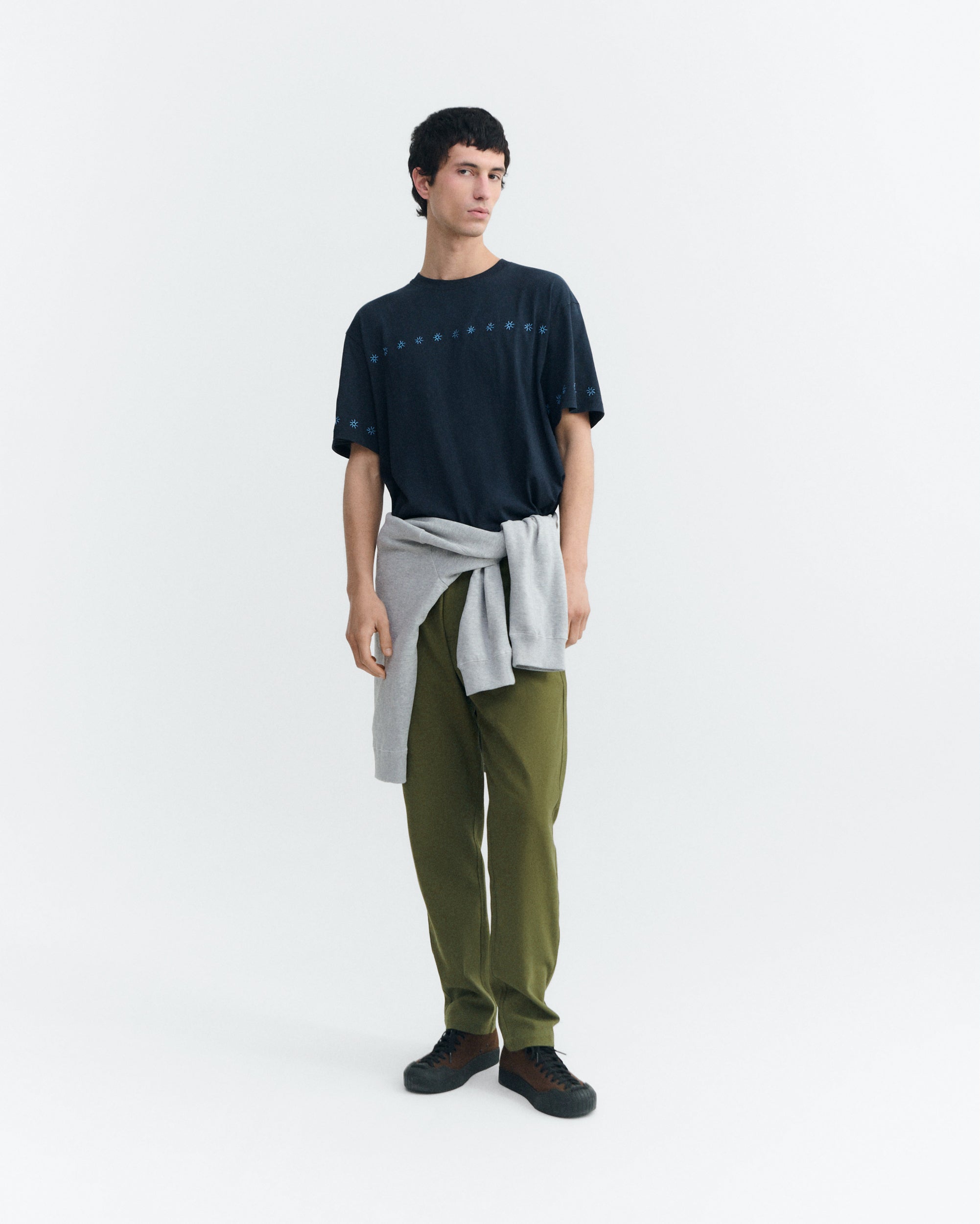 Men's Straight Pants Green Travel Light | Thinking Mu