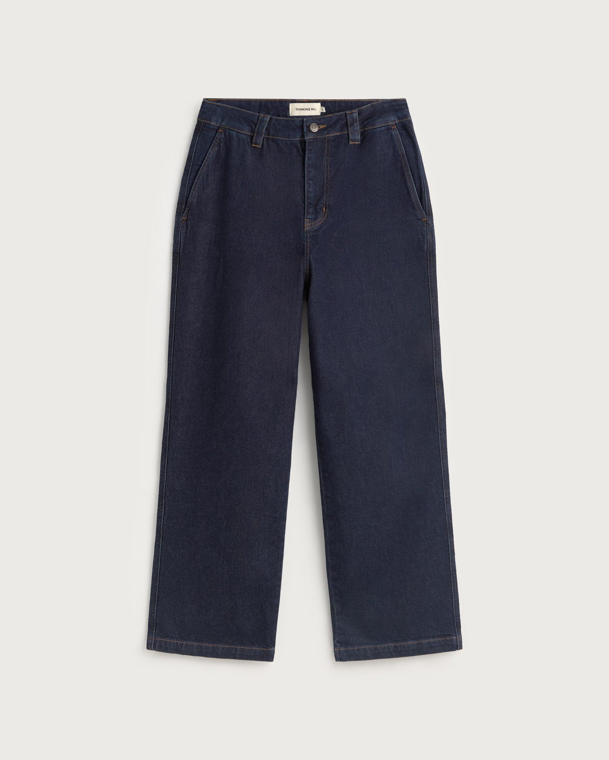 Jeans loose dark navy Marc sostenible silueta - 1